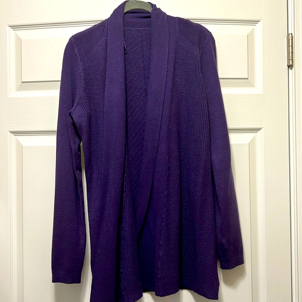 RED purple cardigan